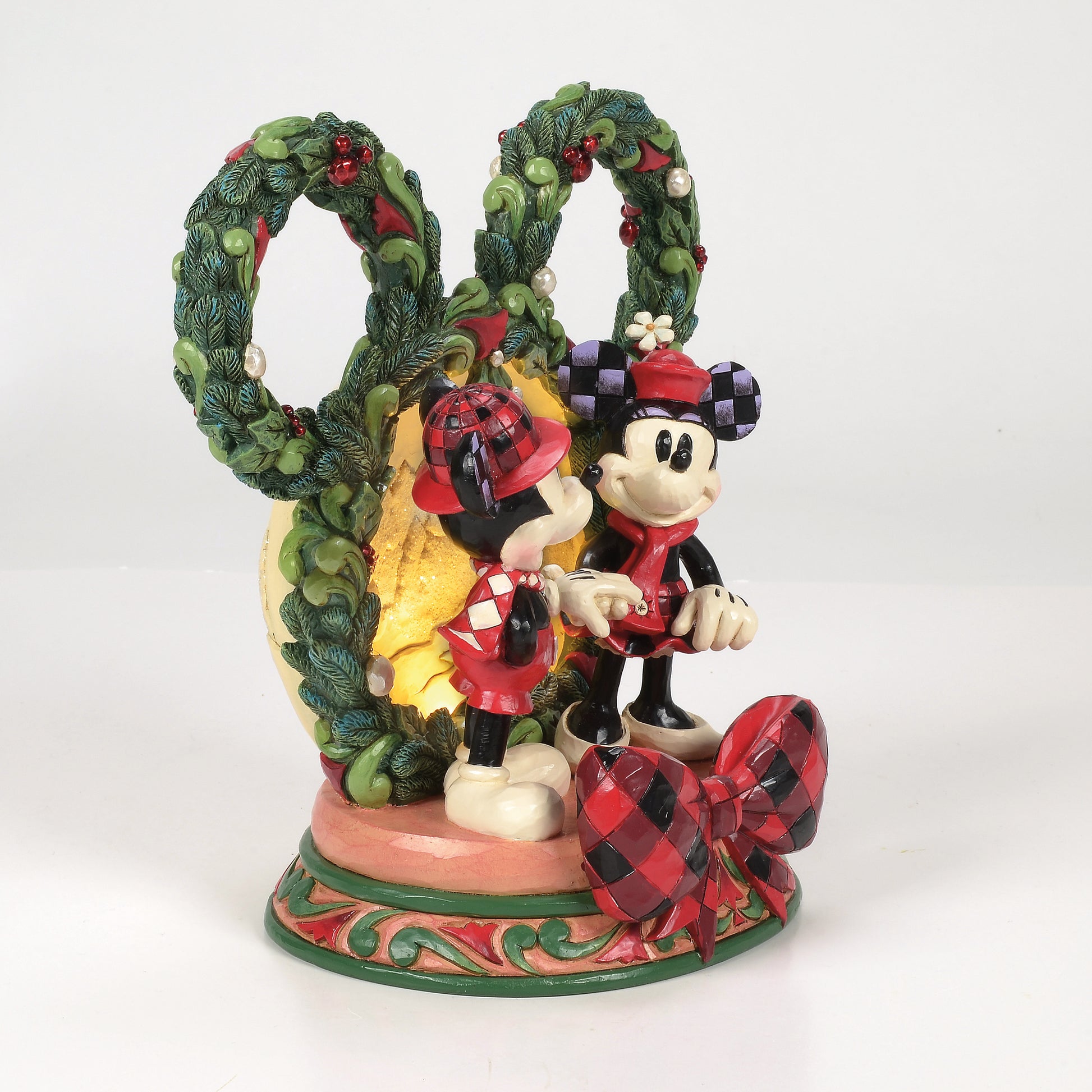Disney Traditions Mickey & Minnie Holiday Wreath LED