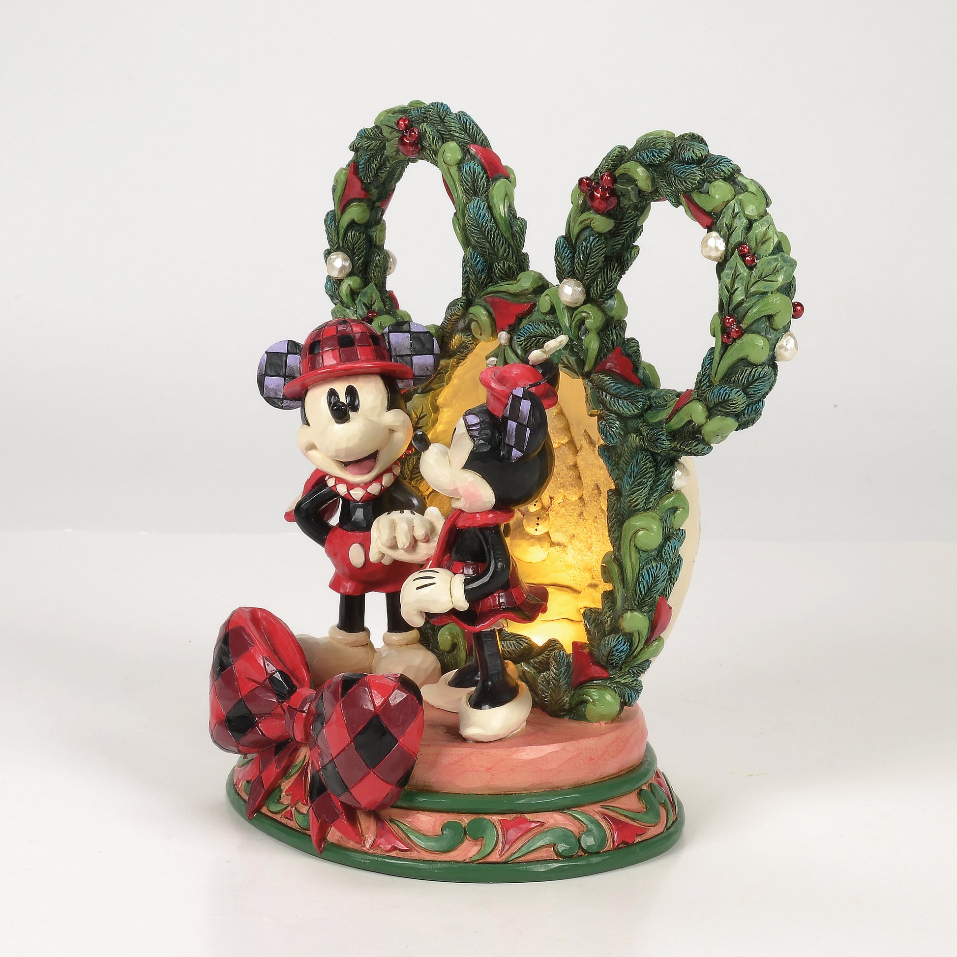 Disney Traditions Mickey & Minnie Holiday Wreath LED