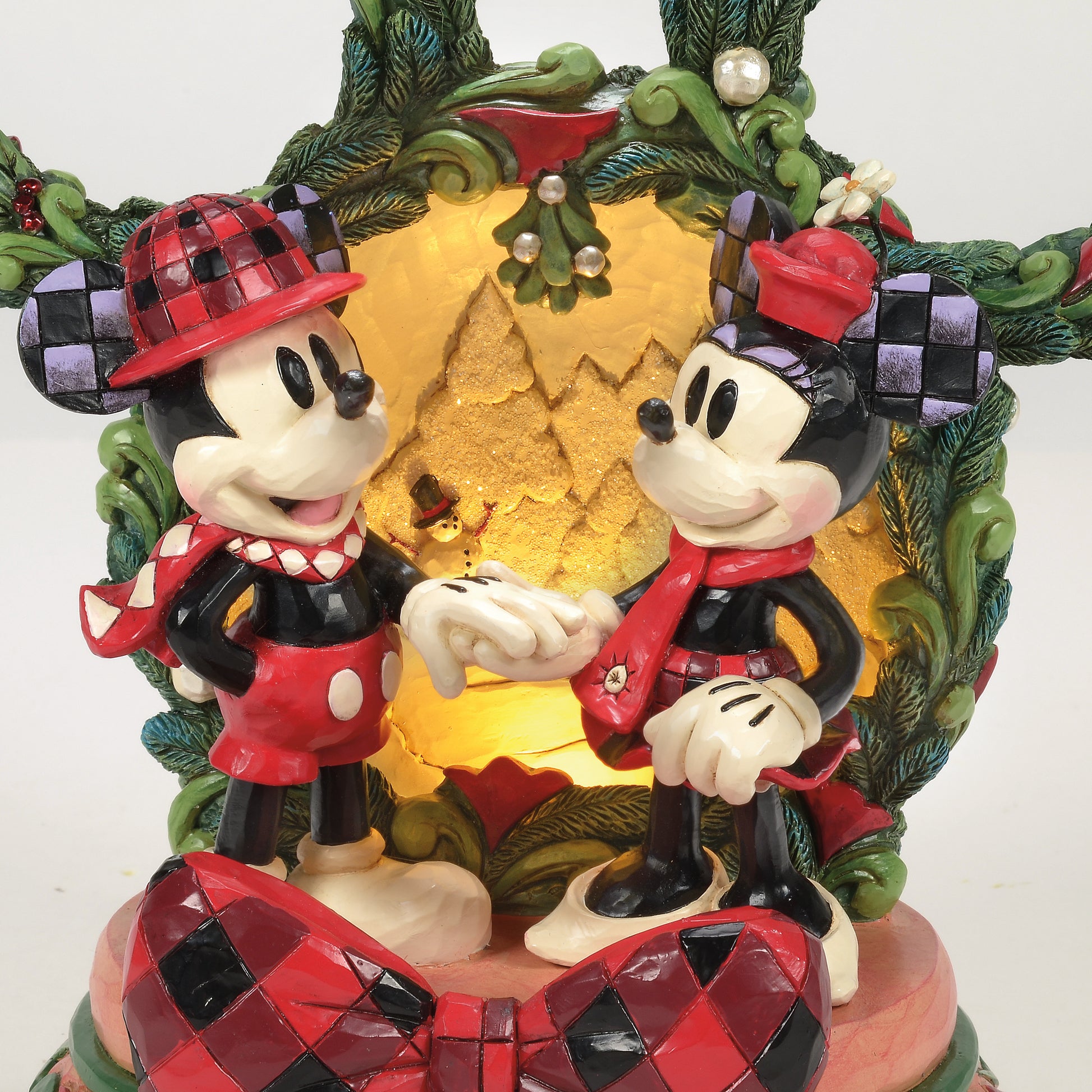 Disney Traditions Mickey & Minnie Holiday Wreath LED