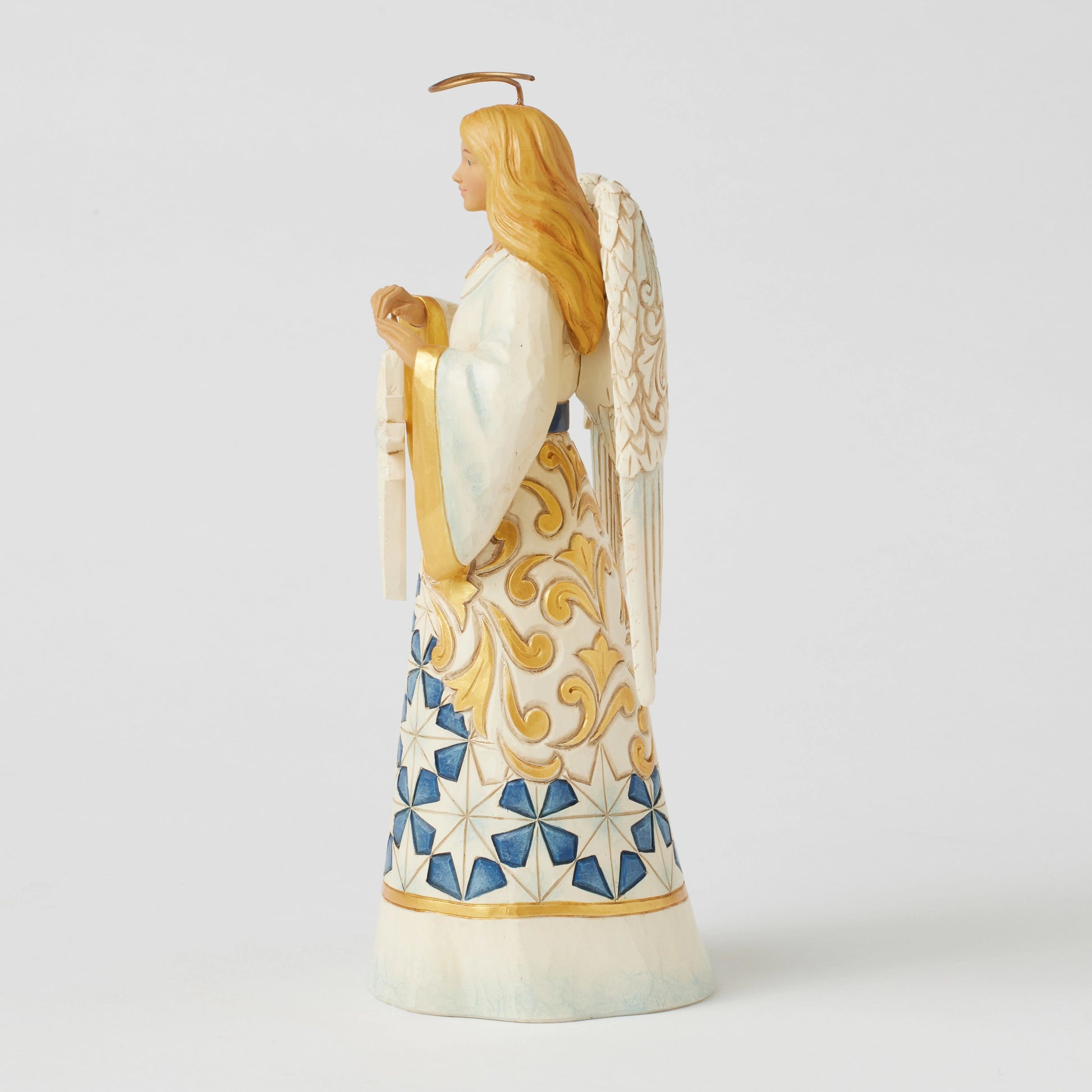 Jim Shore Blue & Gold Angel Figurine