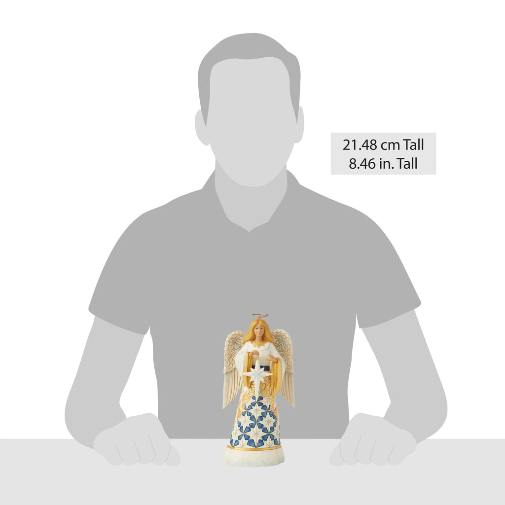 Jim Shore Blue & Gold Angel Figurine