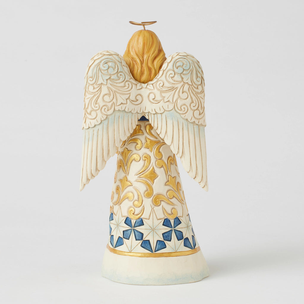 Jim Shore Blue & Gold Angel Figurine