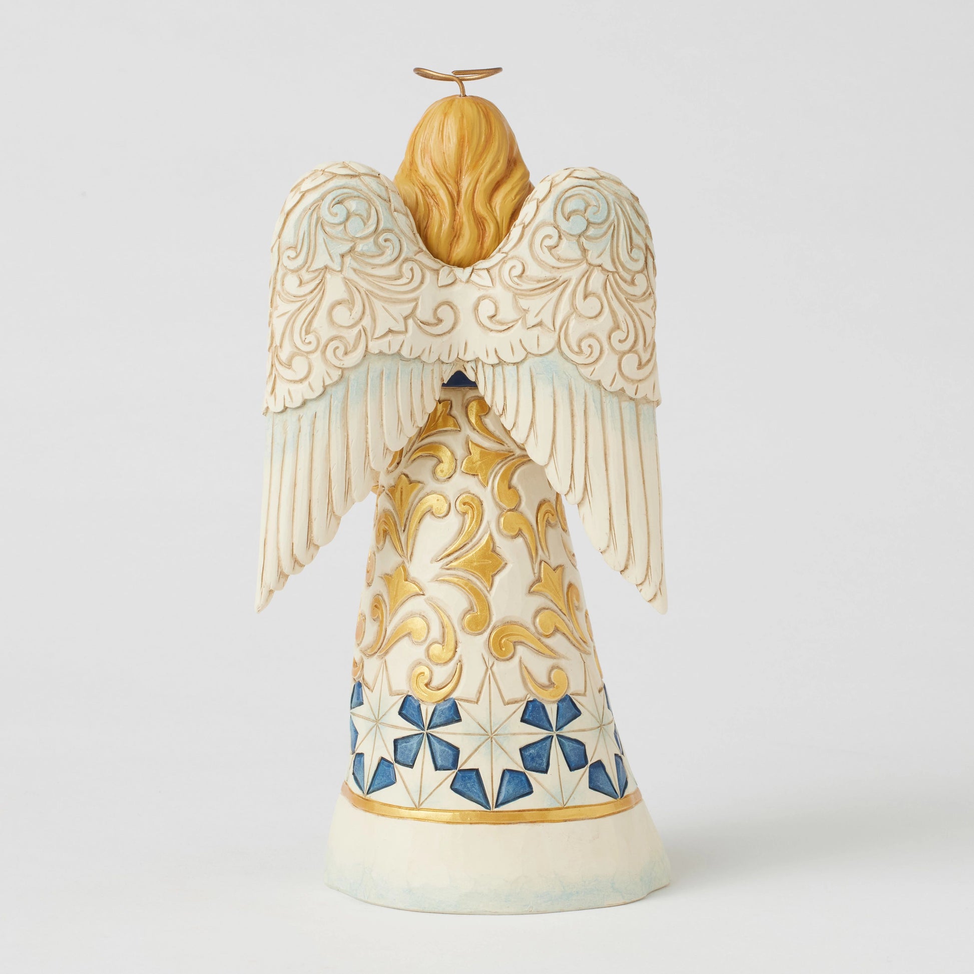 Jim Shore Blue & Gold Angel Figurine