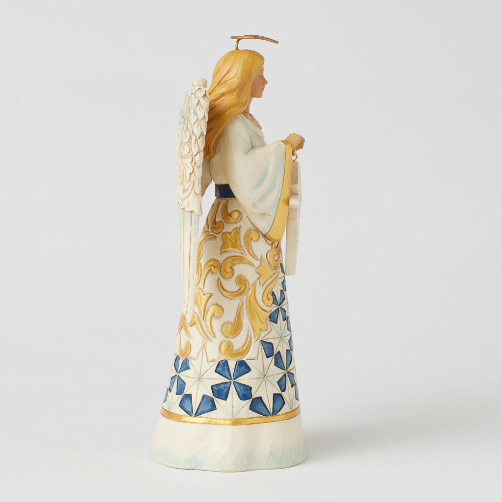 Jim Shore Blue & Gold Angel Figurine