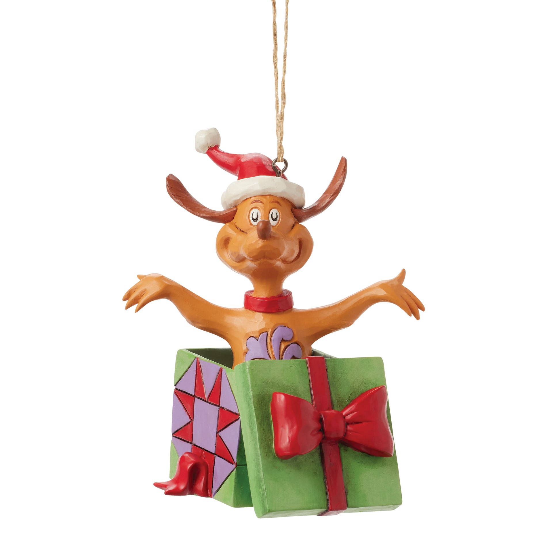 Jim Shore Grinch Ornament "Max in Present"