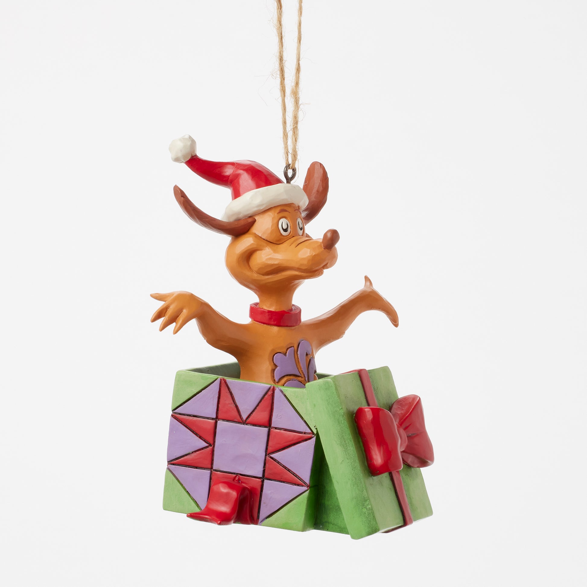 Jim Shore Grinch Ornament "Max in Present"