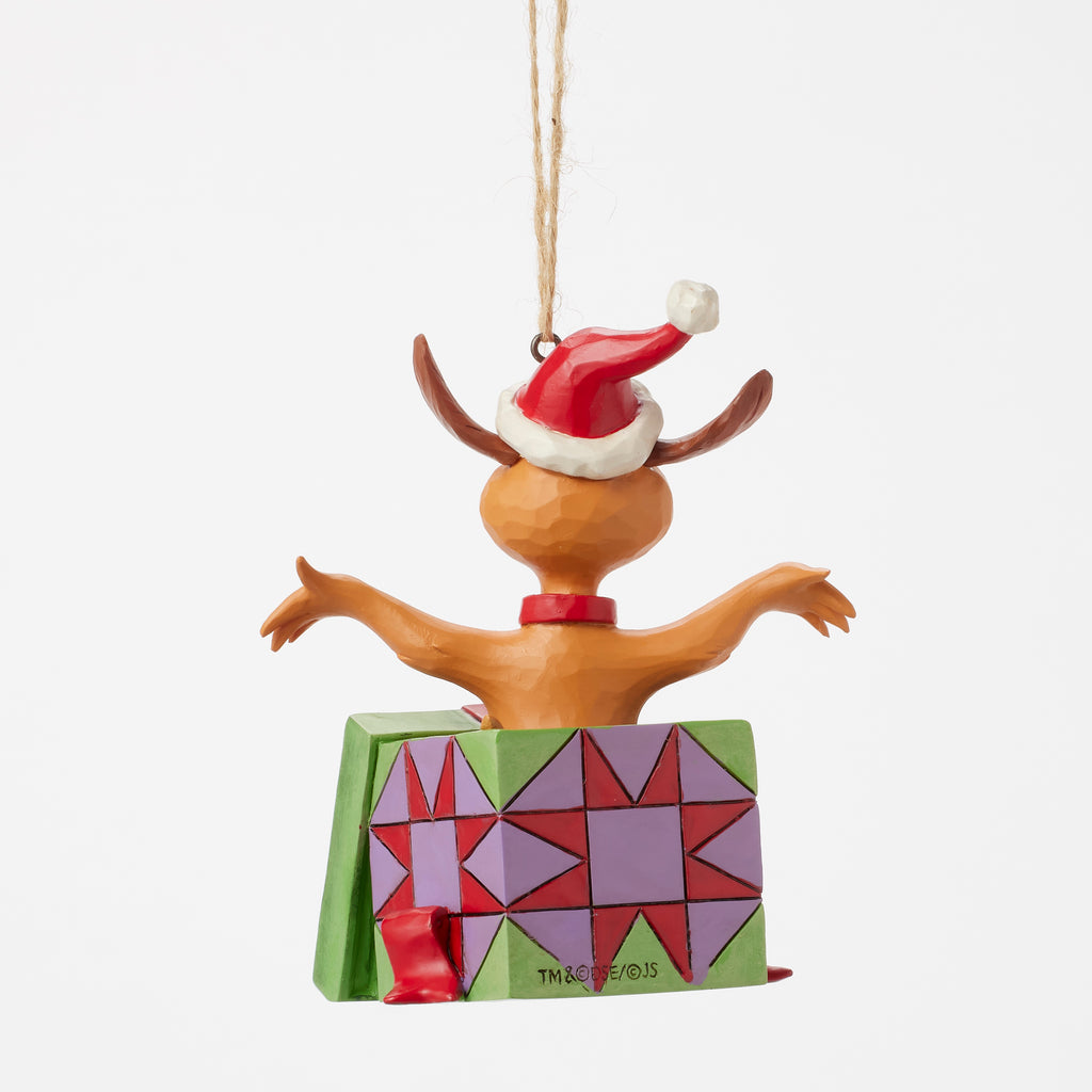 Jim Shore Grinch Ornament "Max in Present"