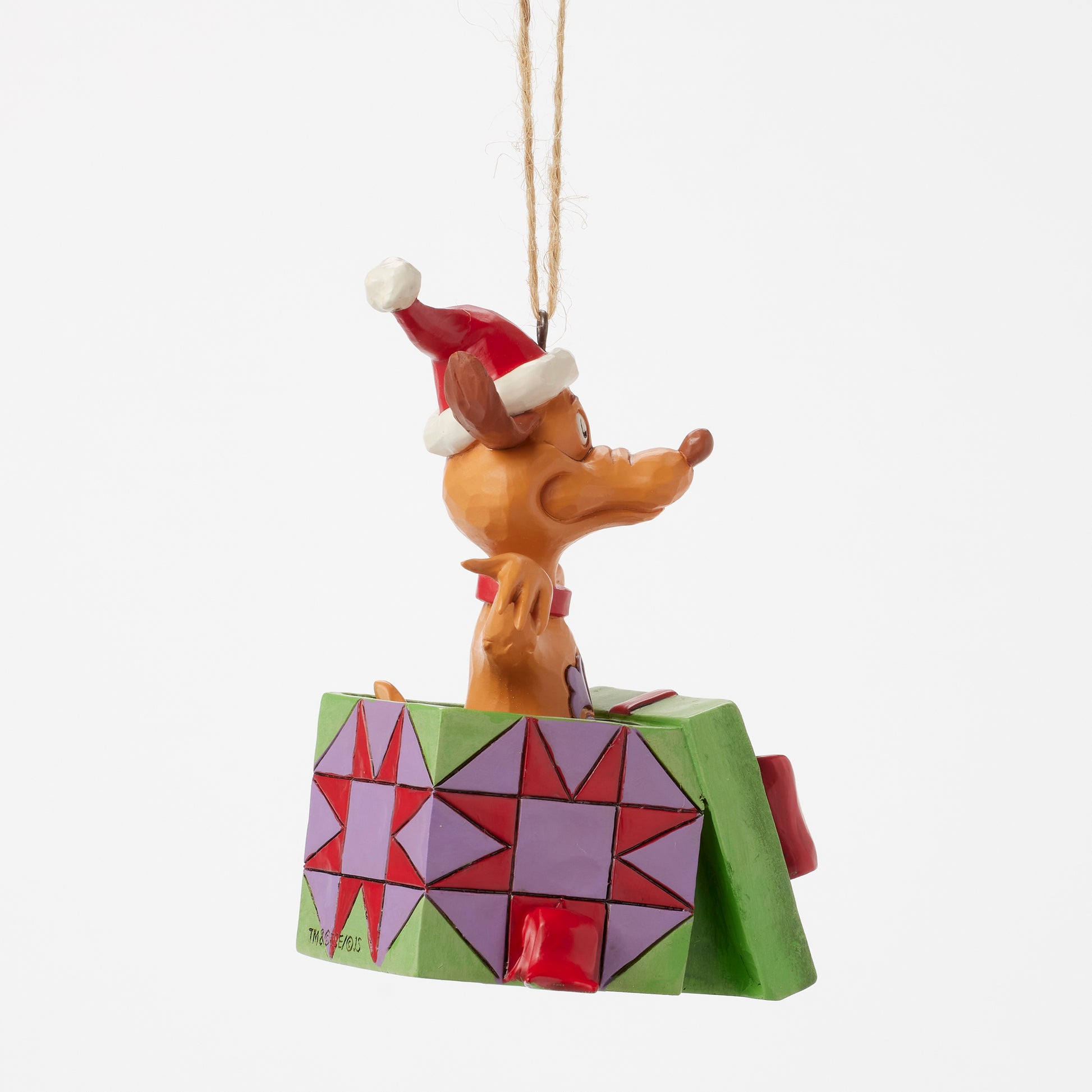 Jim Shore Grinch Ornament "Max in Present"