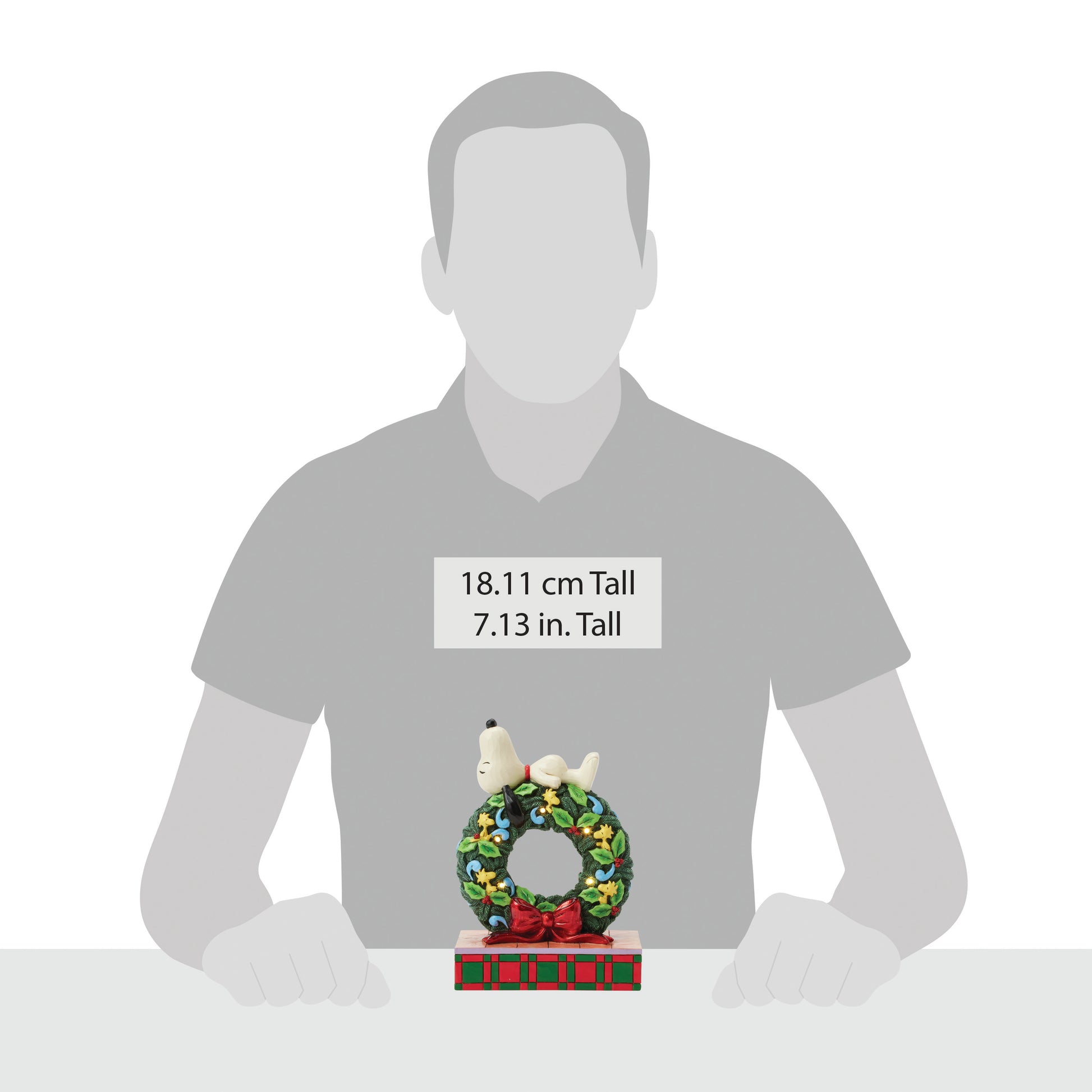 Jim Shore Snoopy Sleeping on Christmas LED Wreath