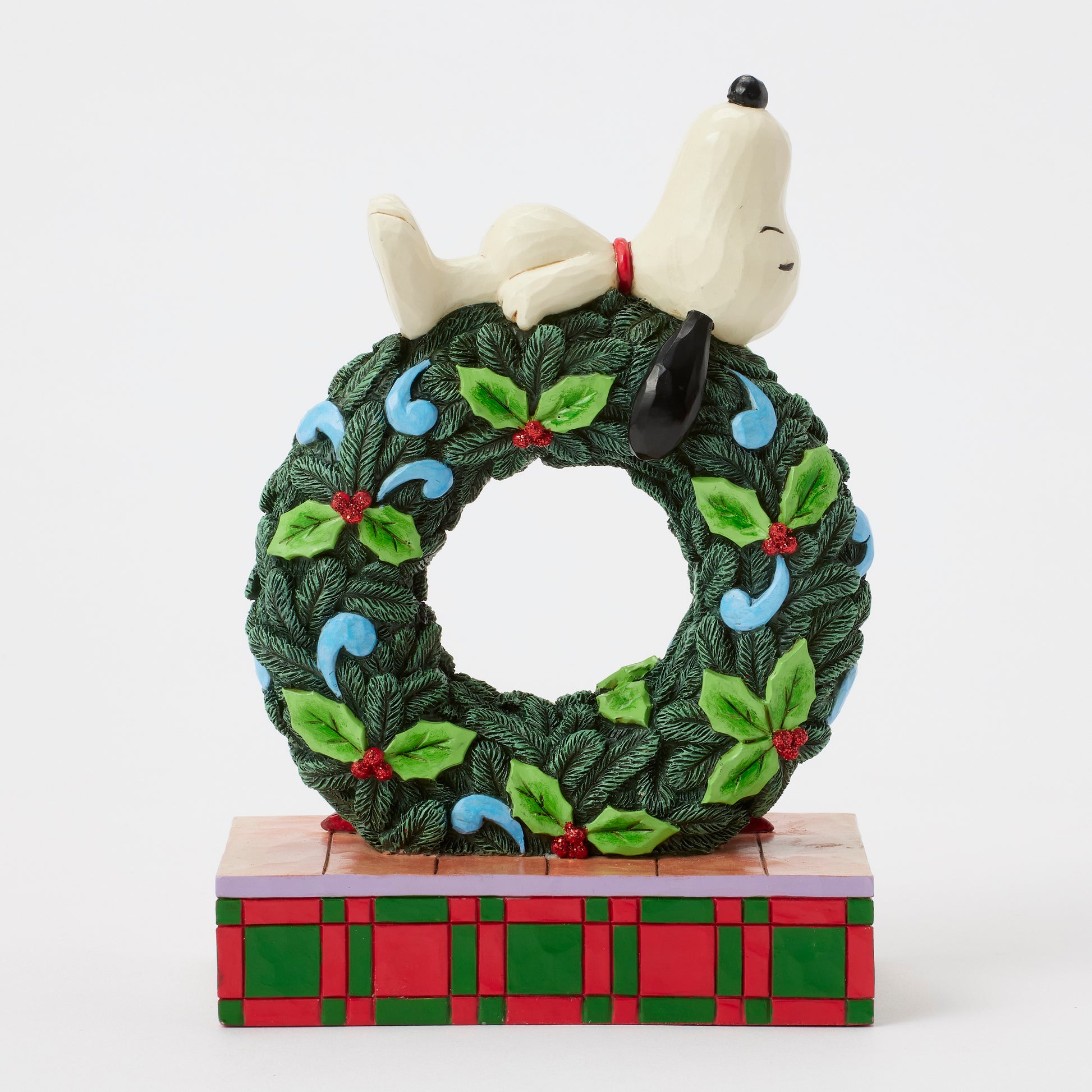 Jim Shore Snoopy Sleeping on Christmas LED Wreath