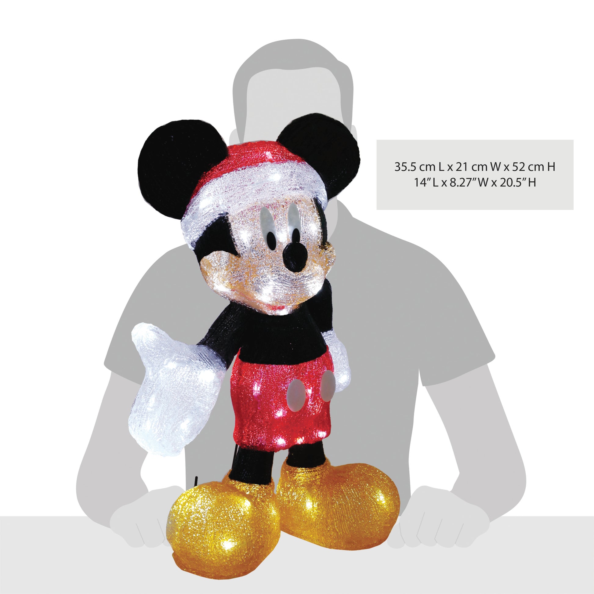 Mickey Mouse Acrylic LIT Statue
