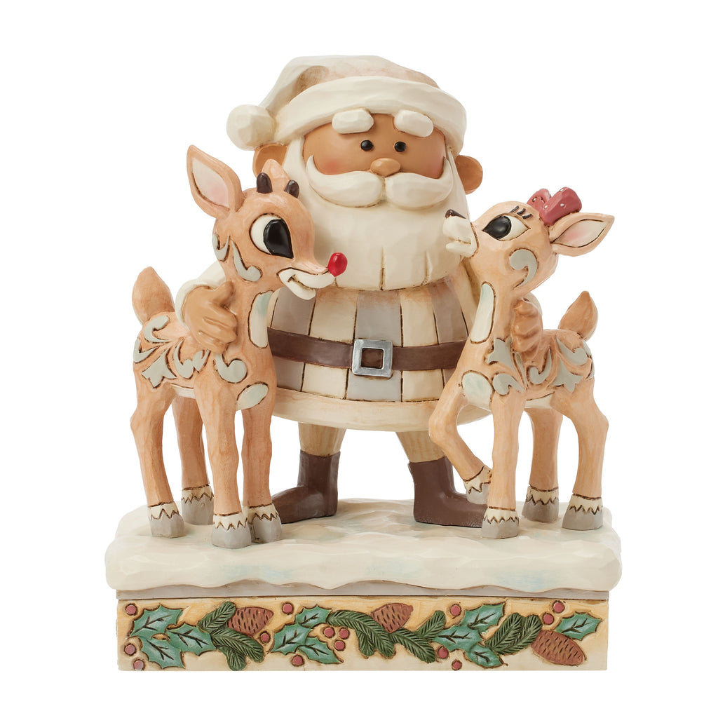 Woodland Santa with Rudolph and Clarice by Jim Shore