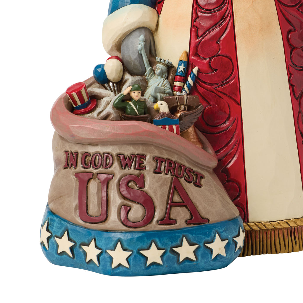 Jim Shore 250th Patriotic Santa w/ Flag Fig