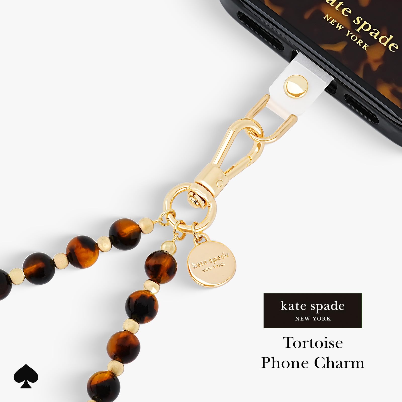 Kate Spade Phone Charm - Tortoise Bead