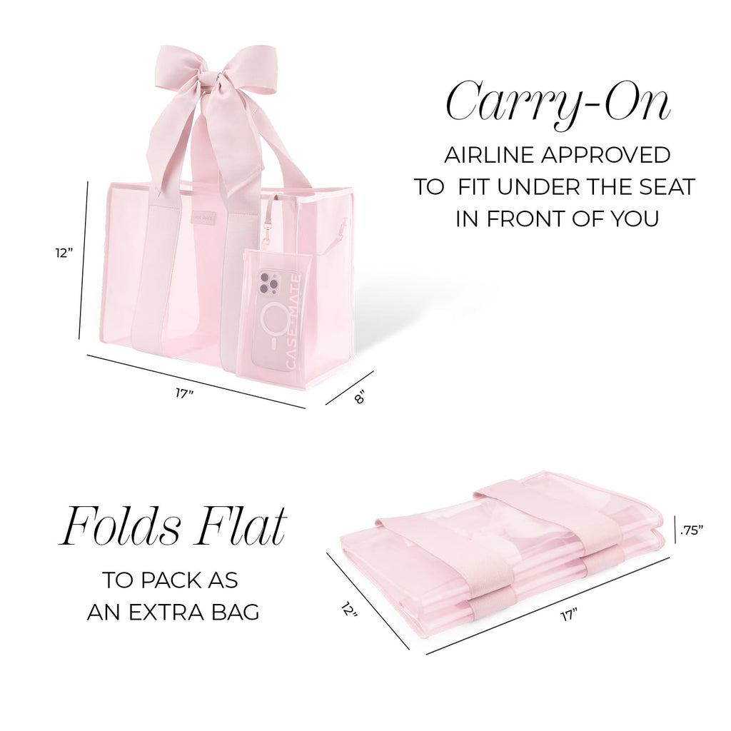 Case-Mate Pink Bow Jelly Tote