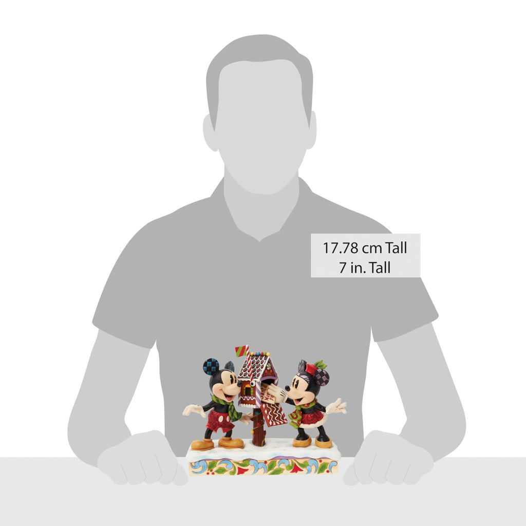 Disney Traditions First Edition Mickey and Minnie Mouse Letters to Santa Figurine