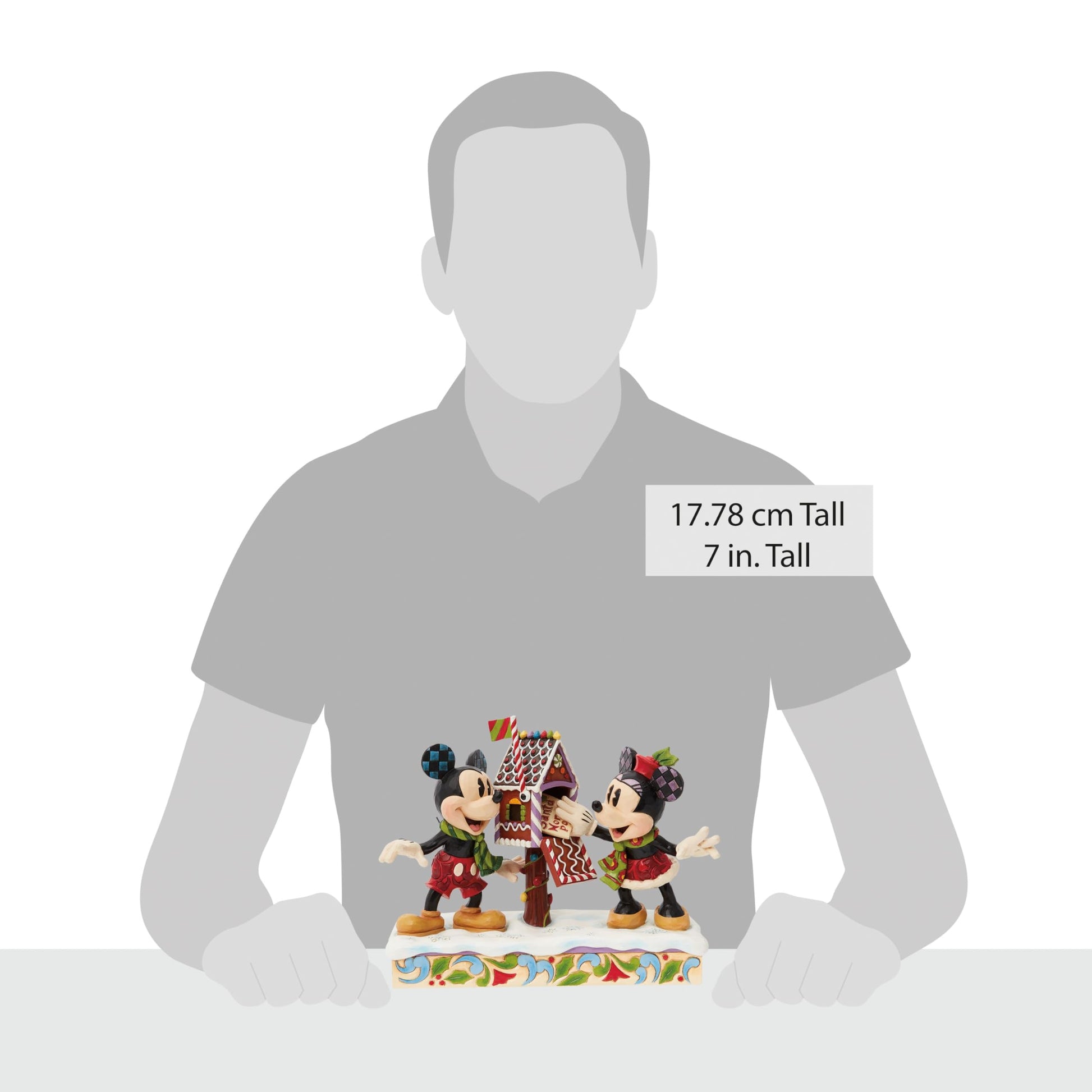 Disney Traditions First Edition Mickey and Minnie Mouse Letters to Santa Figurine