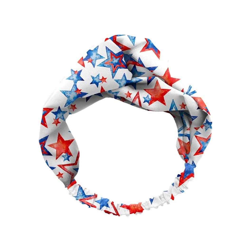 Spoontiques - Headband - Printed Fabric Hair Bands - Knotted Hair Band for Everyday Use - Americana