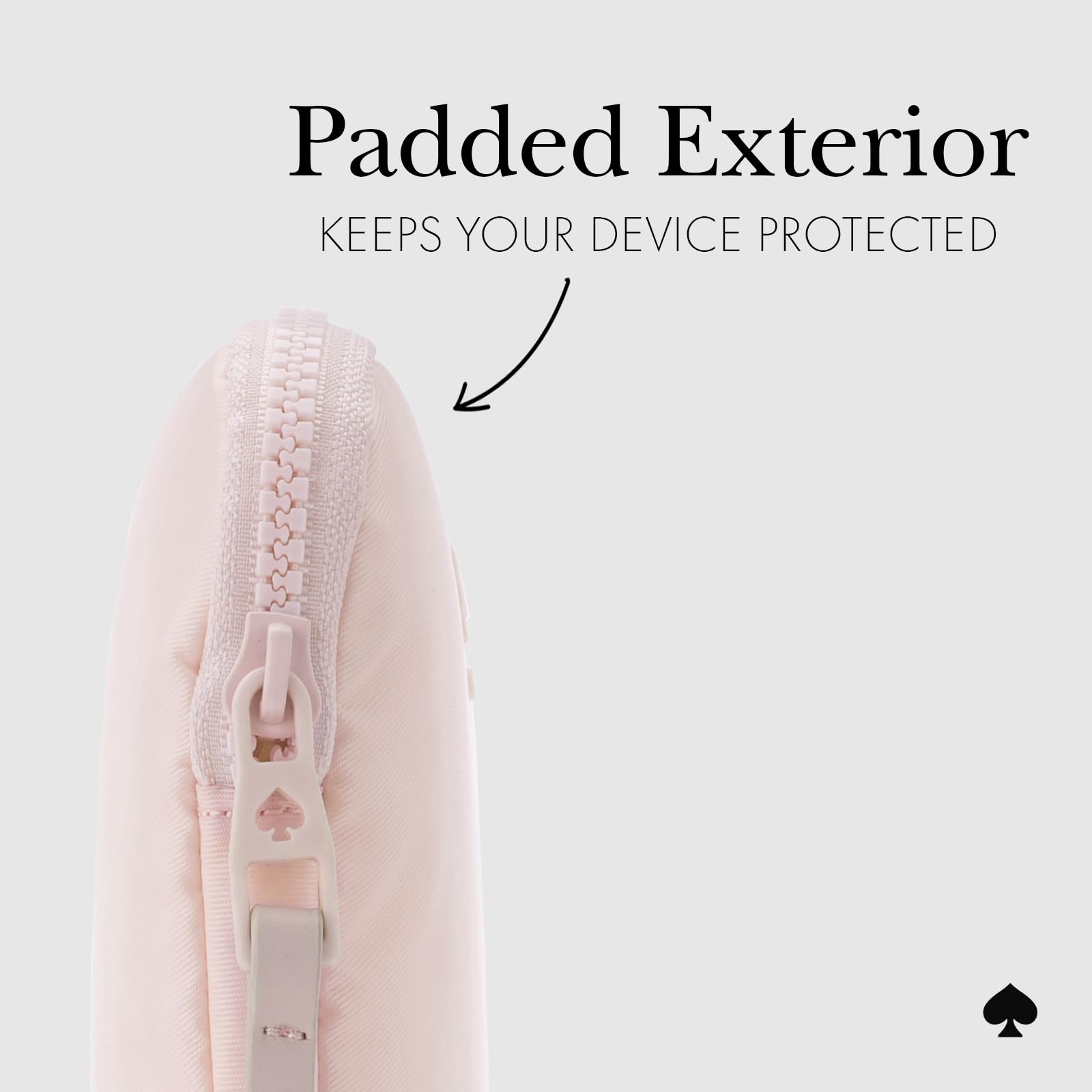 Kate Spade Puffer Laptop Sleeve 14 Inch - Chalk Pink