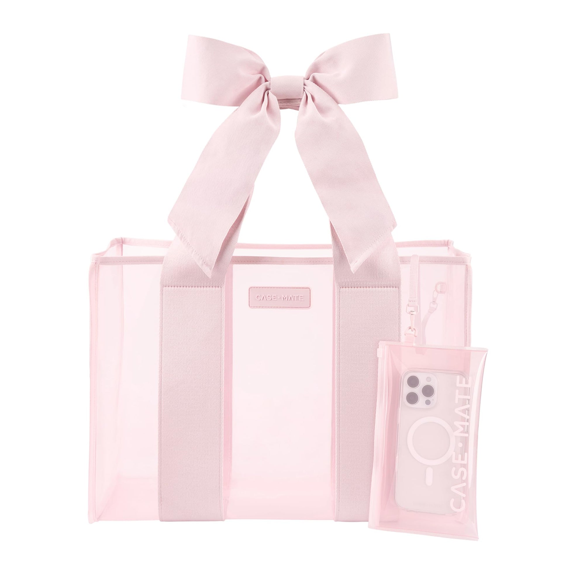 Case-Mate Pink Bow Jelly Tote