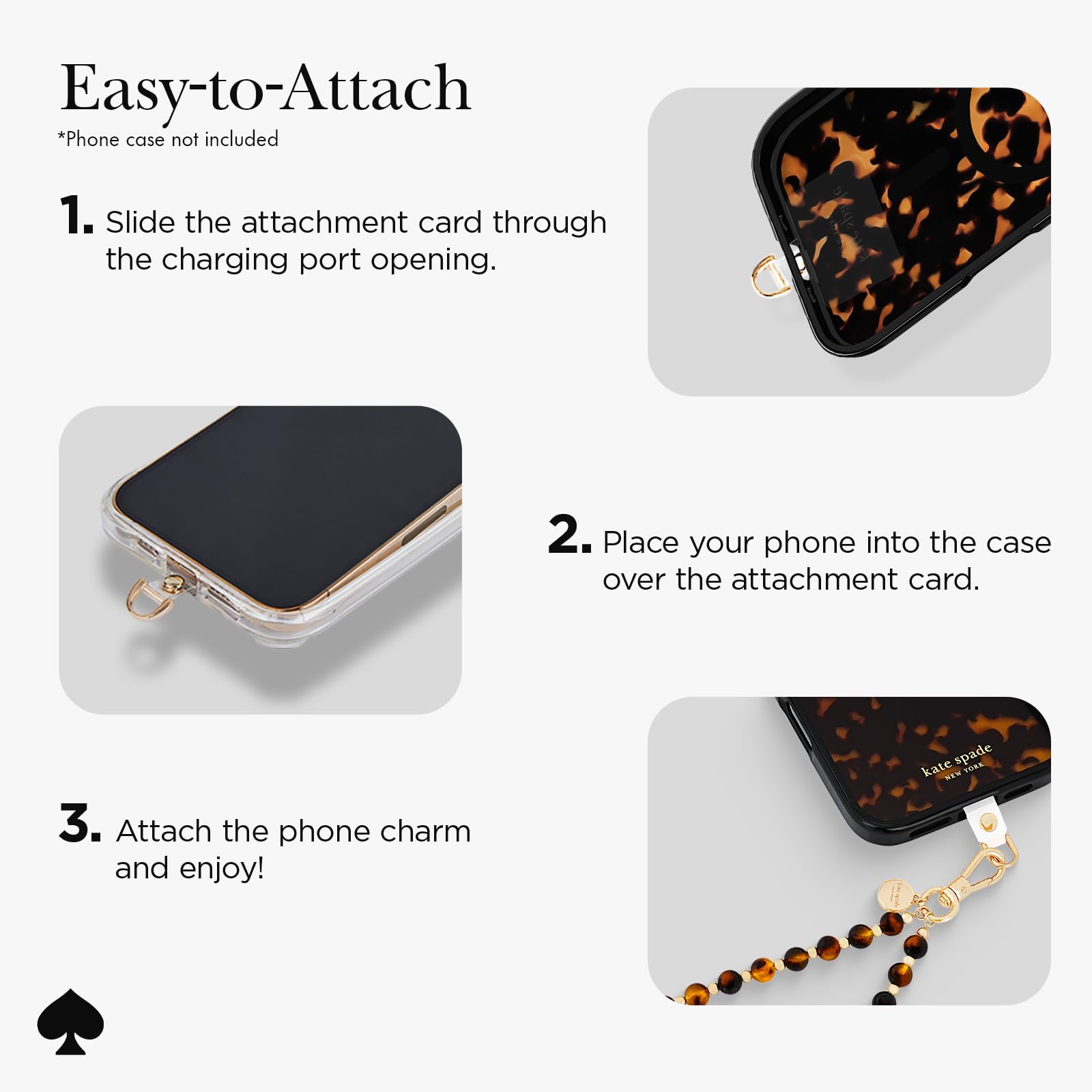 Kate Spade Phone Charm - Tortoise Bead