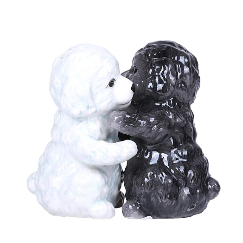 Pacific Giftware Hugging Maltese Puppy Magnetic Ceramic Salt and Pepper Shakers Set