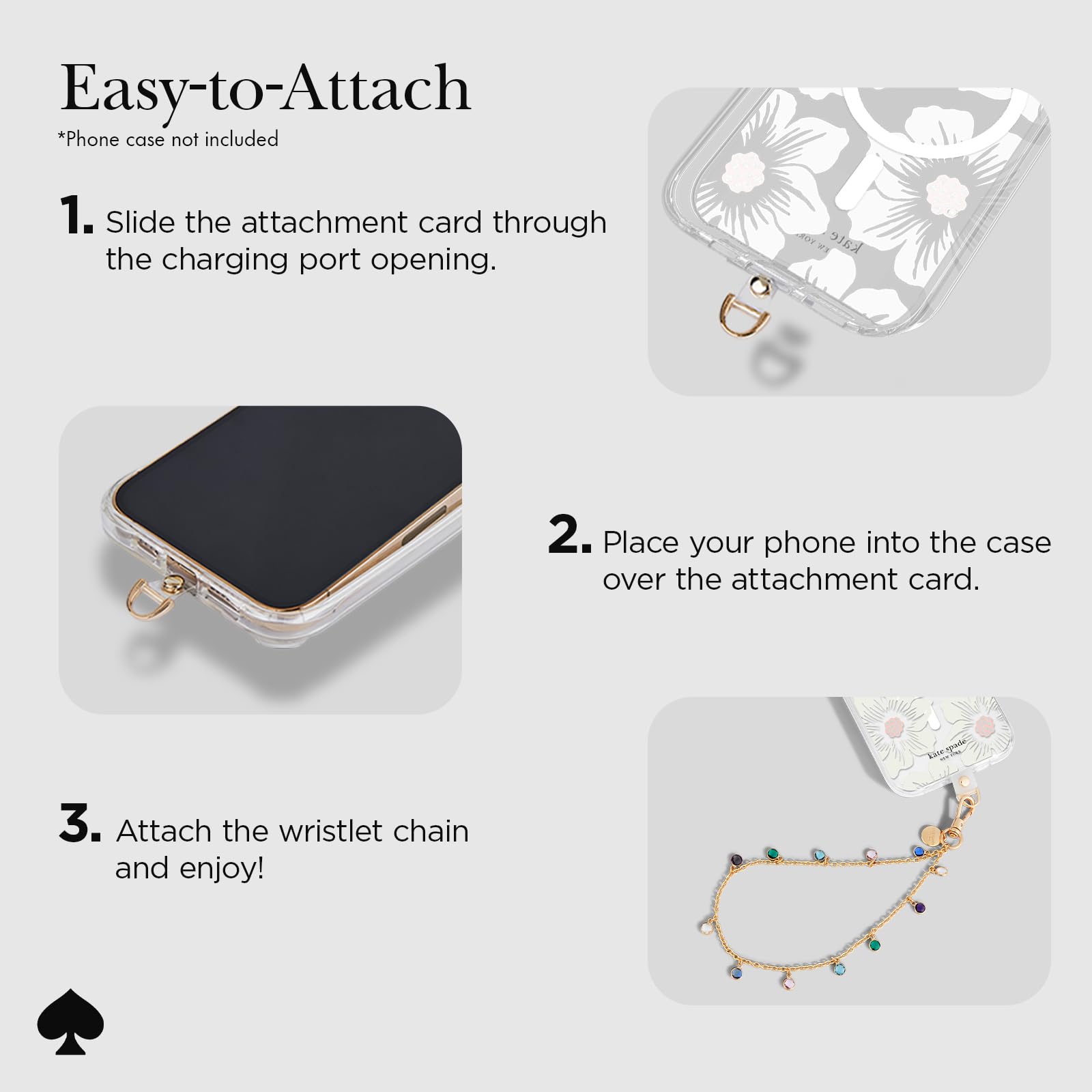 Kate Spade Phone Charm -  High Shine