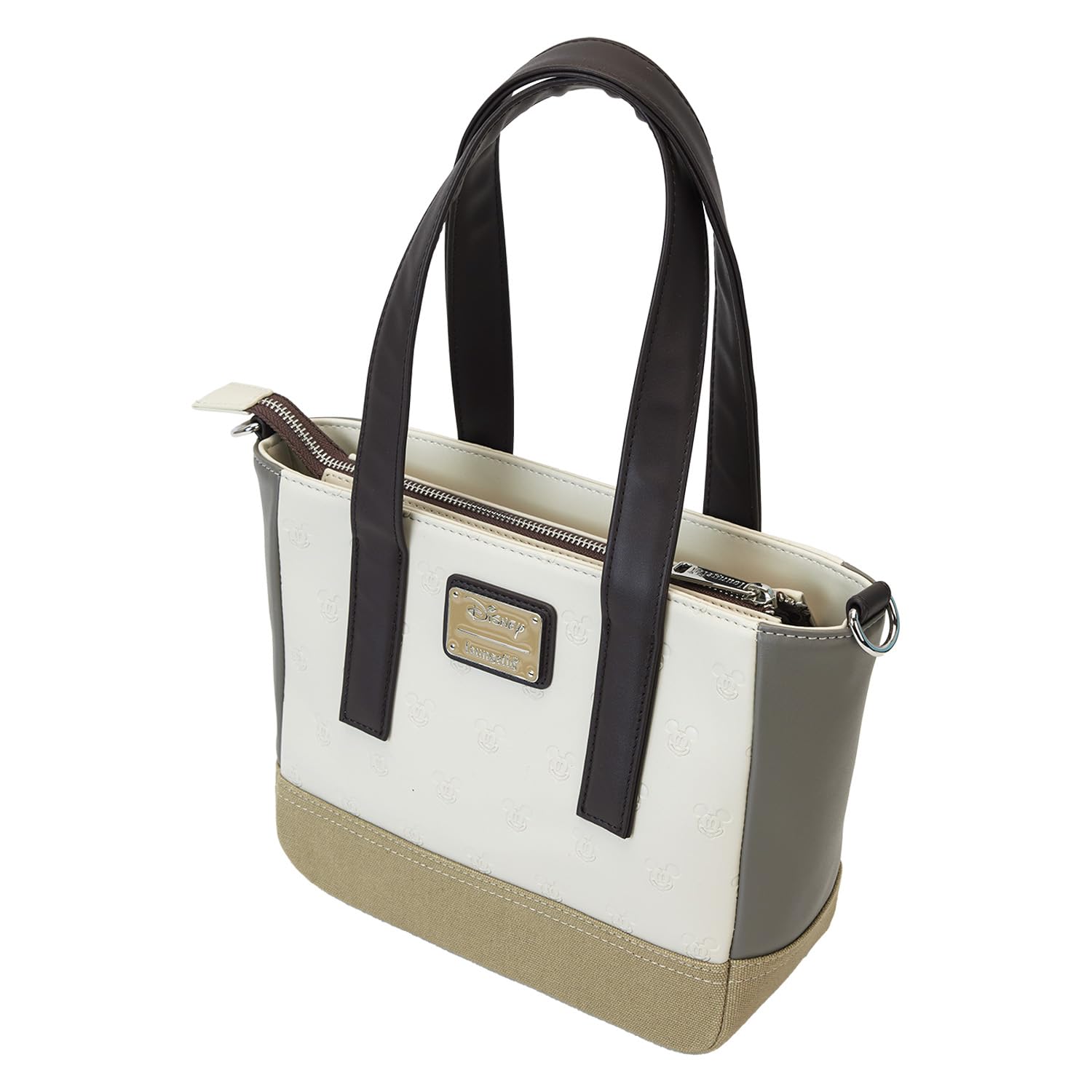 Loungefly Disney Mickey and Friends Faux Leather and Canvas Mini Tote Bag