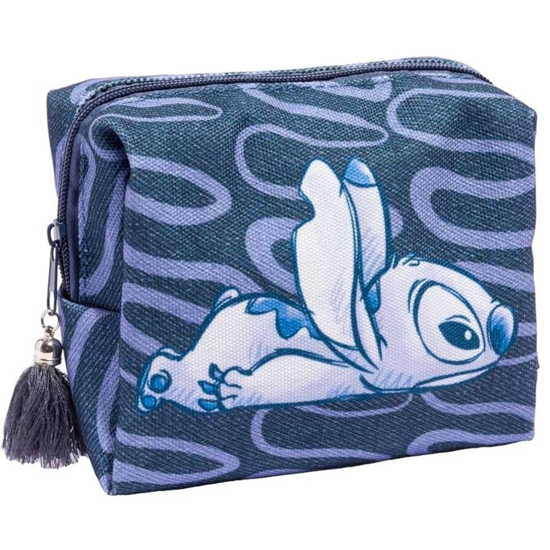 Disney Stitch Denim Cosmetic Bag