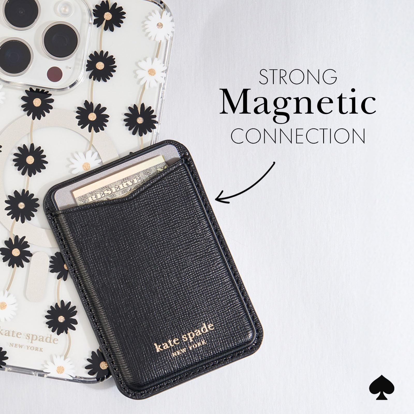 Kate Spade Magnetic Wallet/Card Holder - Black