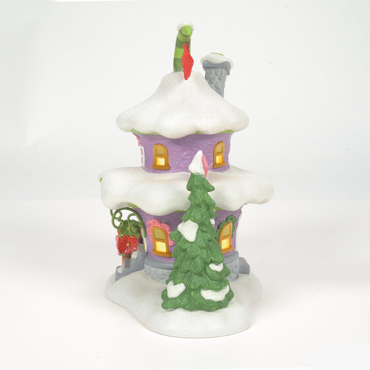Grinch Village Auntie Who's Bouquet House Lit Building