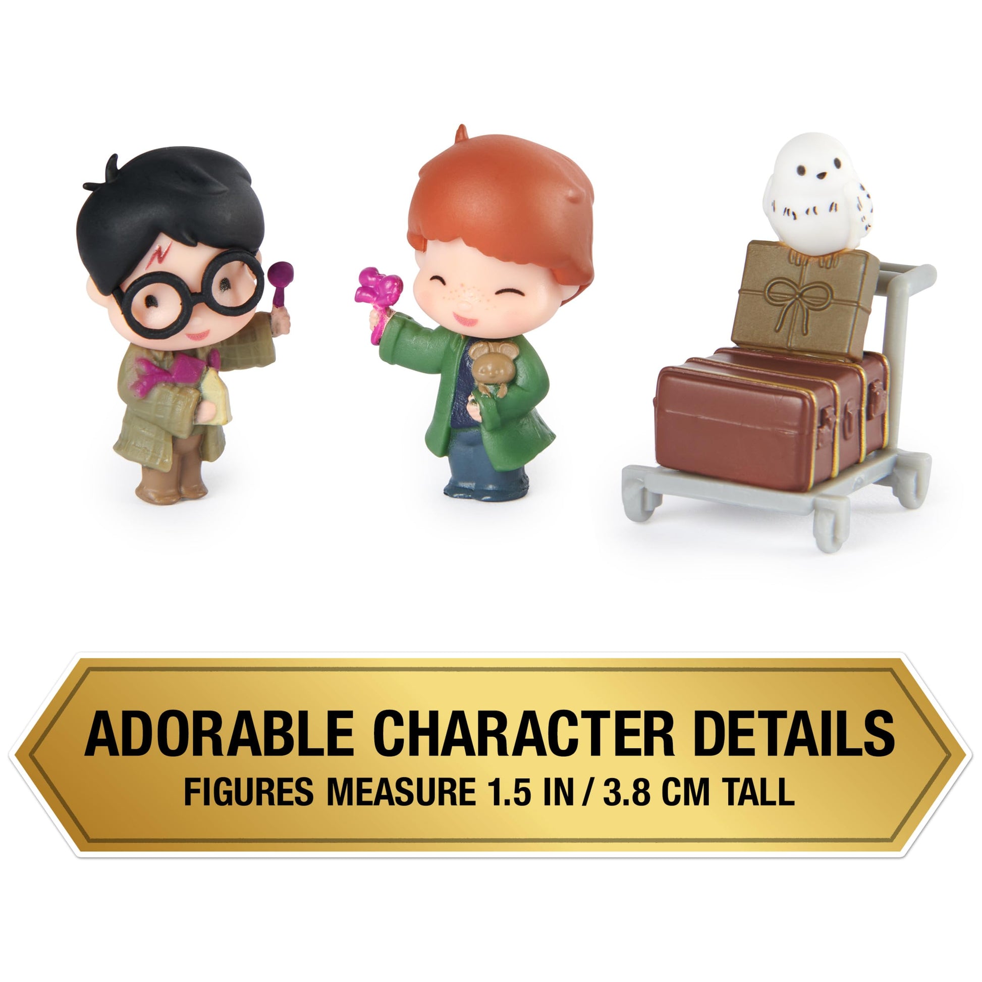 Harry Potter Micro Magical Moments Action Figures Set with Harry, Ron, Hedwig