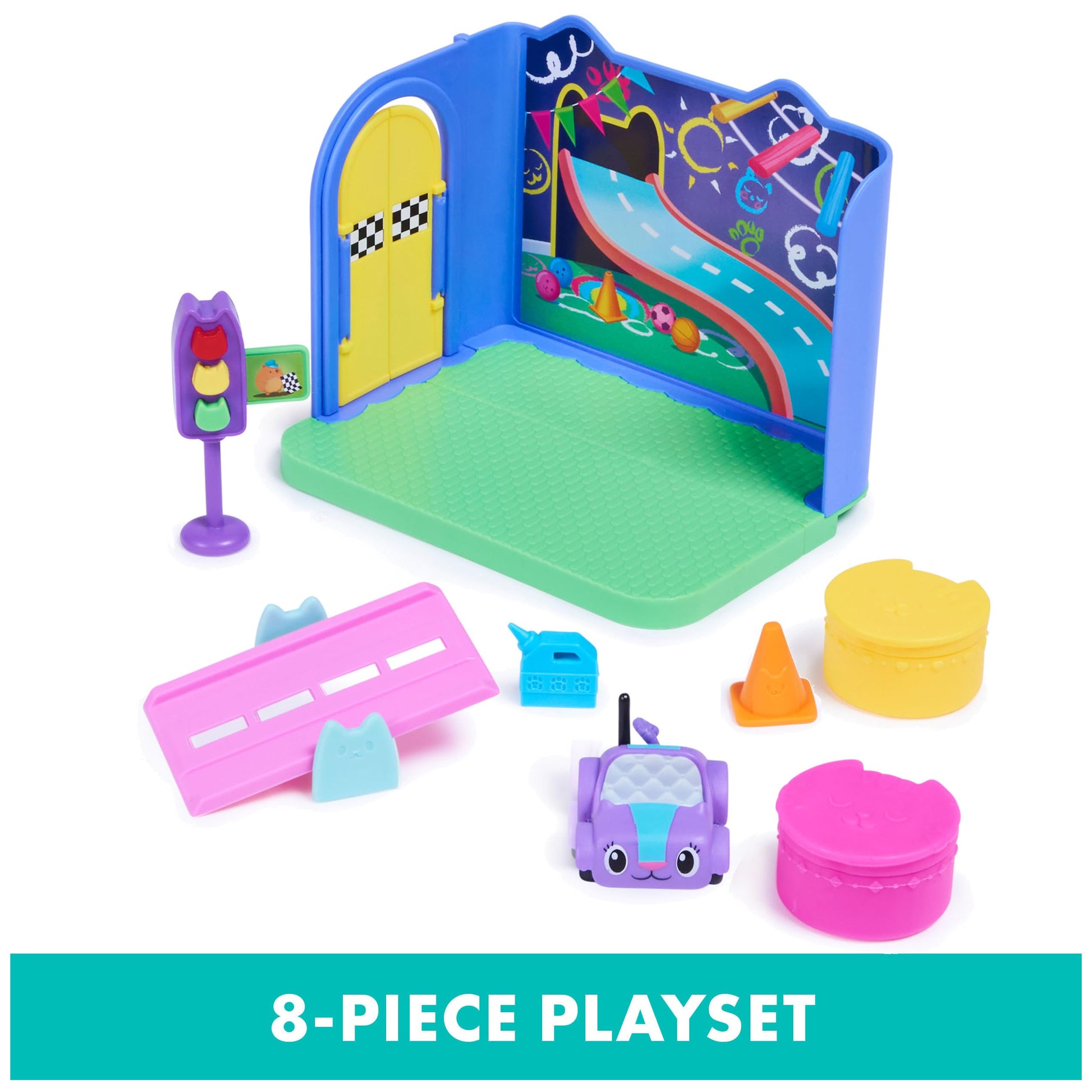Gabby's Dollhouse Carlita Purr-ific Play Room with Carlita Toy Car
