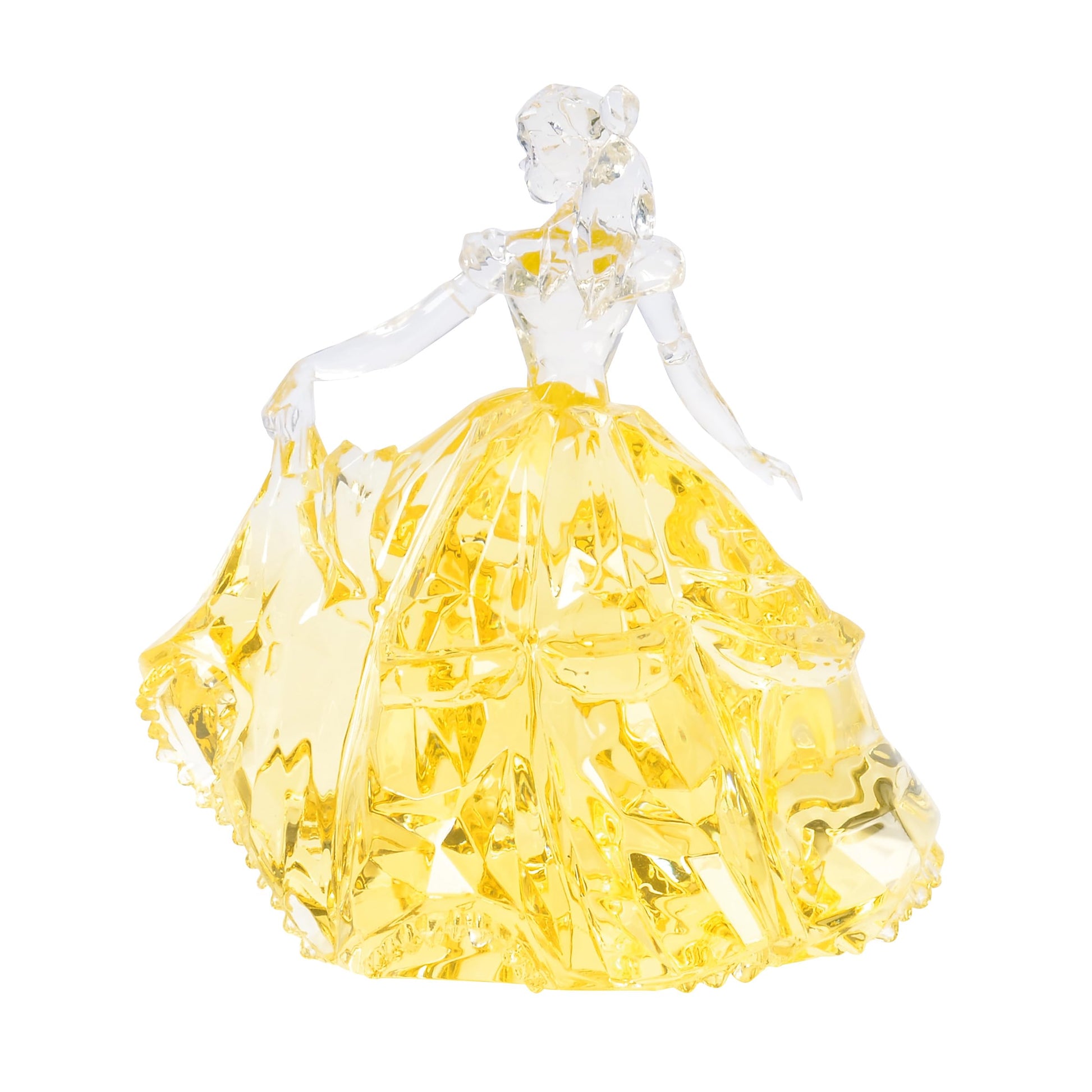 Enesco FACETS Disney Beauty and The Beast Princess Belle in Ball Gown Figurine, 3.9 Inch, Yellow