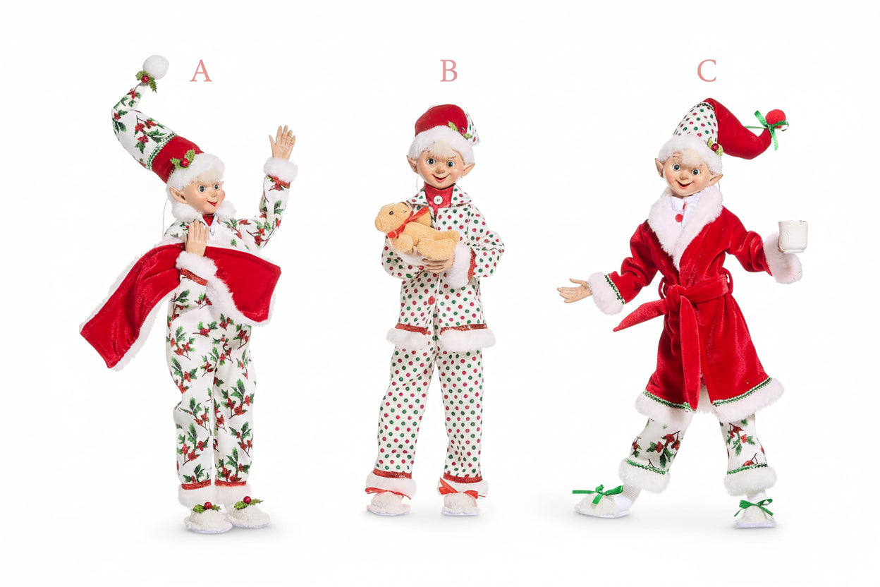 RAZ 16 Inch Posable Dolls in Holiday Pajamas **PREORDER**