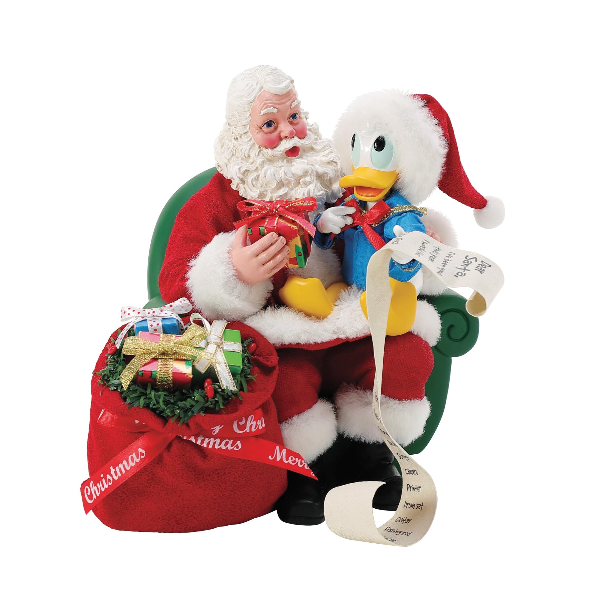 Possible Dreams Disney Santa and Donald Duck Long List Figurine