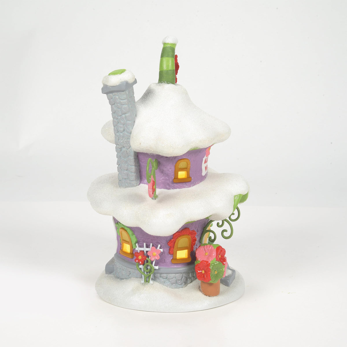 Grinch Village Auntie Who's Bouquet House Lit Building