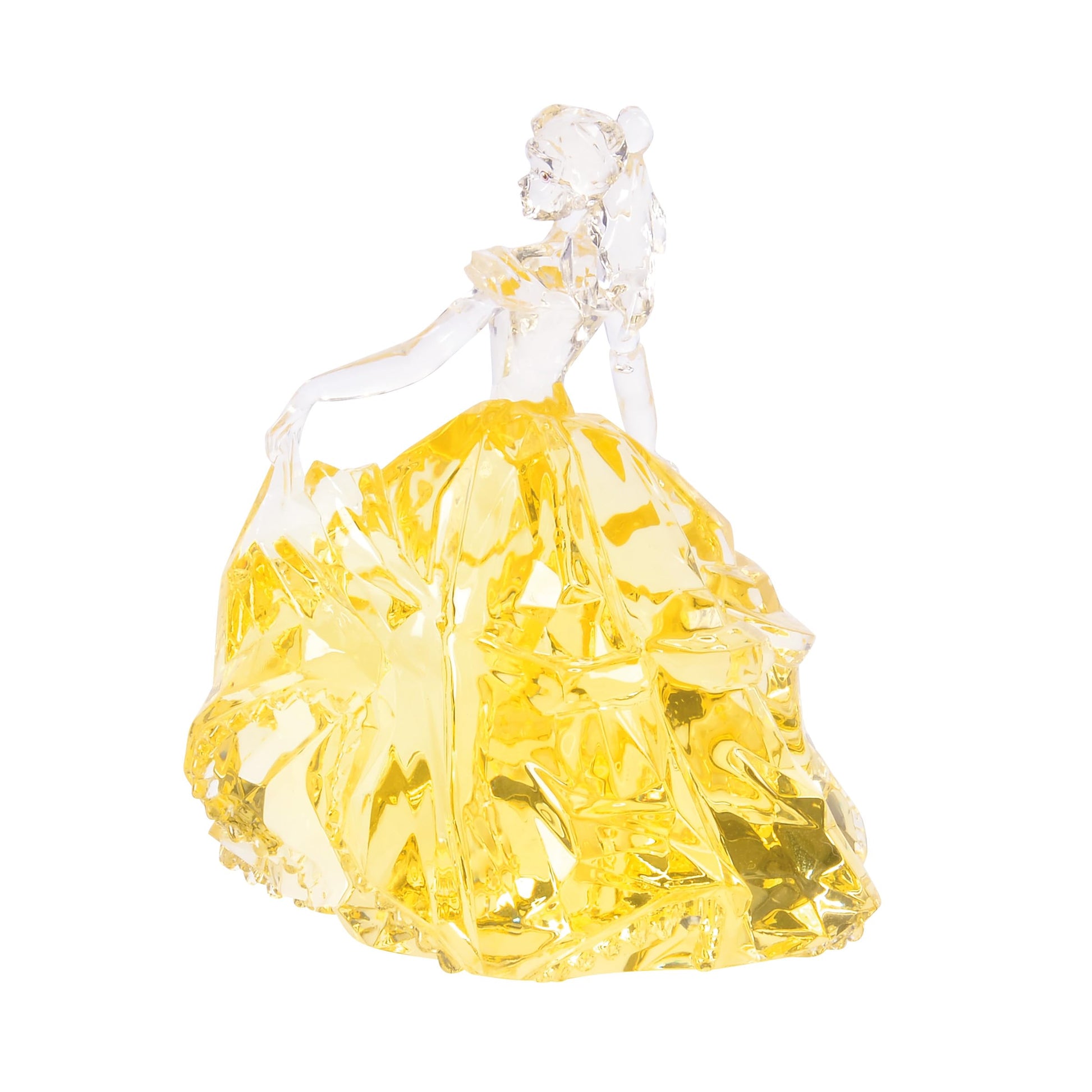 Enesco FACETS Disney Beauty and The Beast Princess Belle in Ball Gown Figurine, 3.9 Inch, Yellow