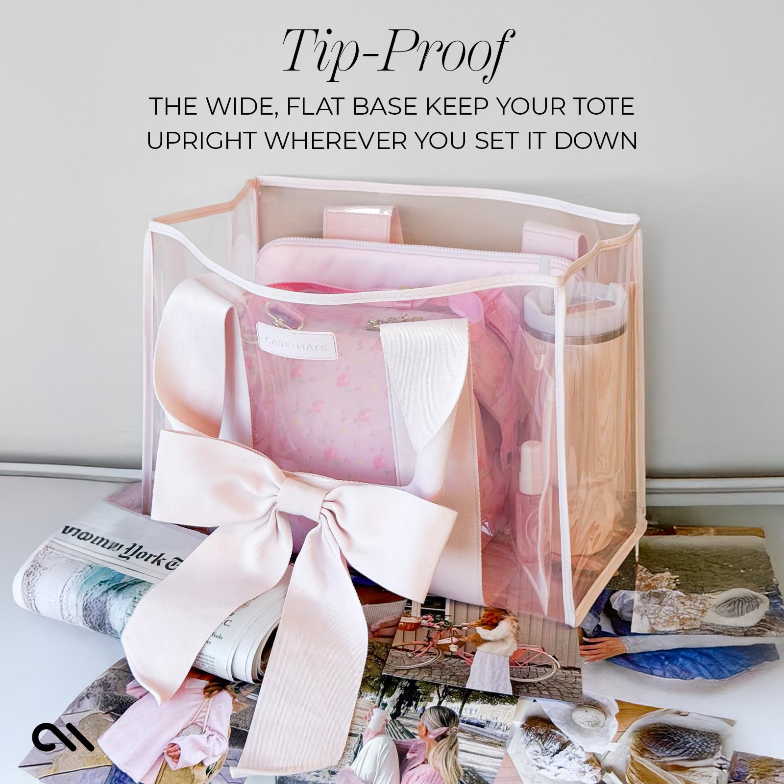 Case-Mate Pink Bow Jelly Tote