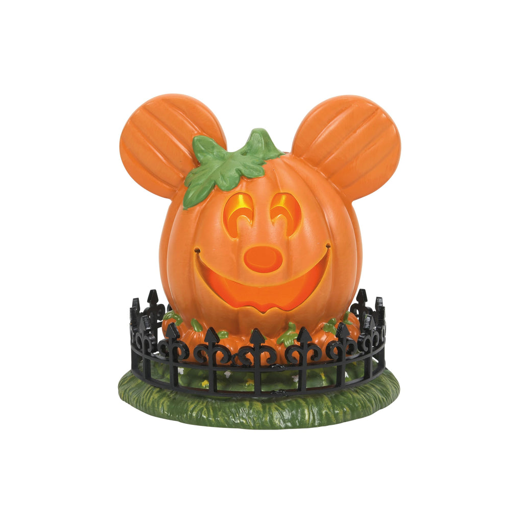 Disney Village Pumpkintown Mickey Mouse Town Center Lit Figurine