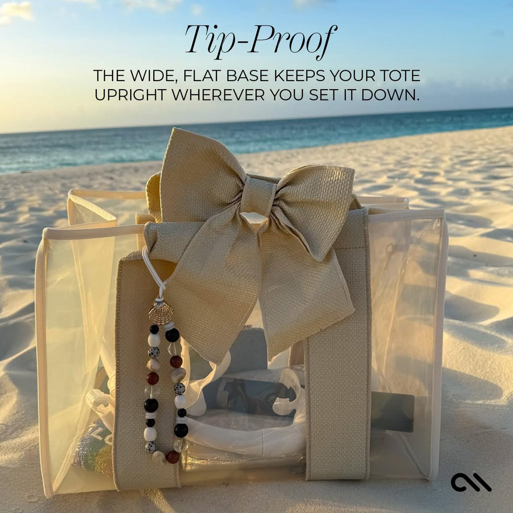 Case-Mate Special Edition Ecru Raffia Bow Beach Tote