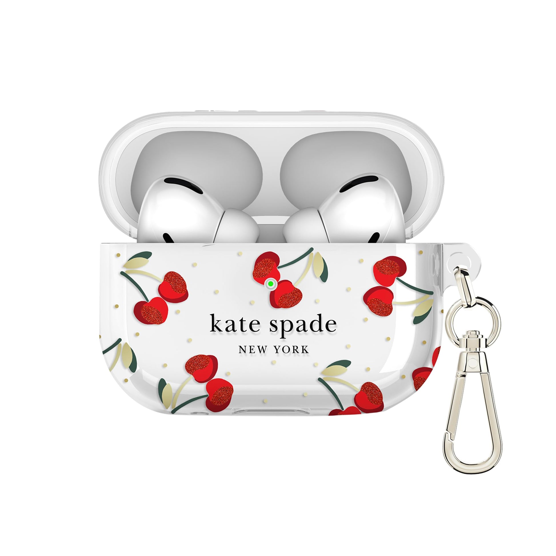 Kate Spade New York AirPods Pro Protective Case with Keychain Ring - Cherry Dot