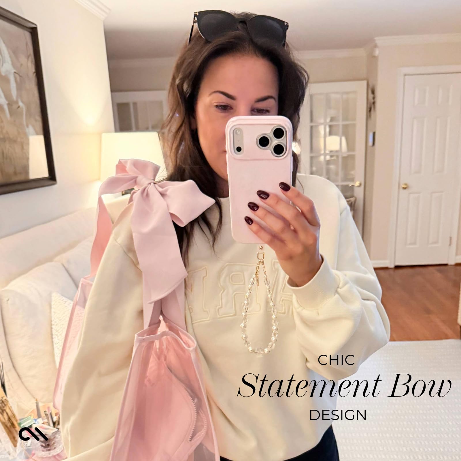 Case-Mate Pink Bow Jelly Tote