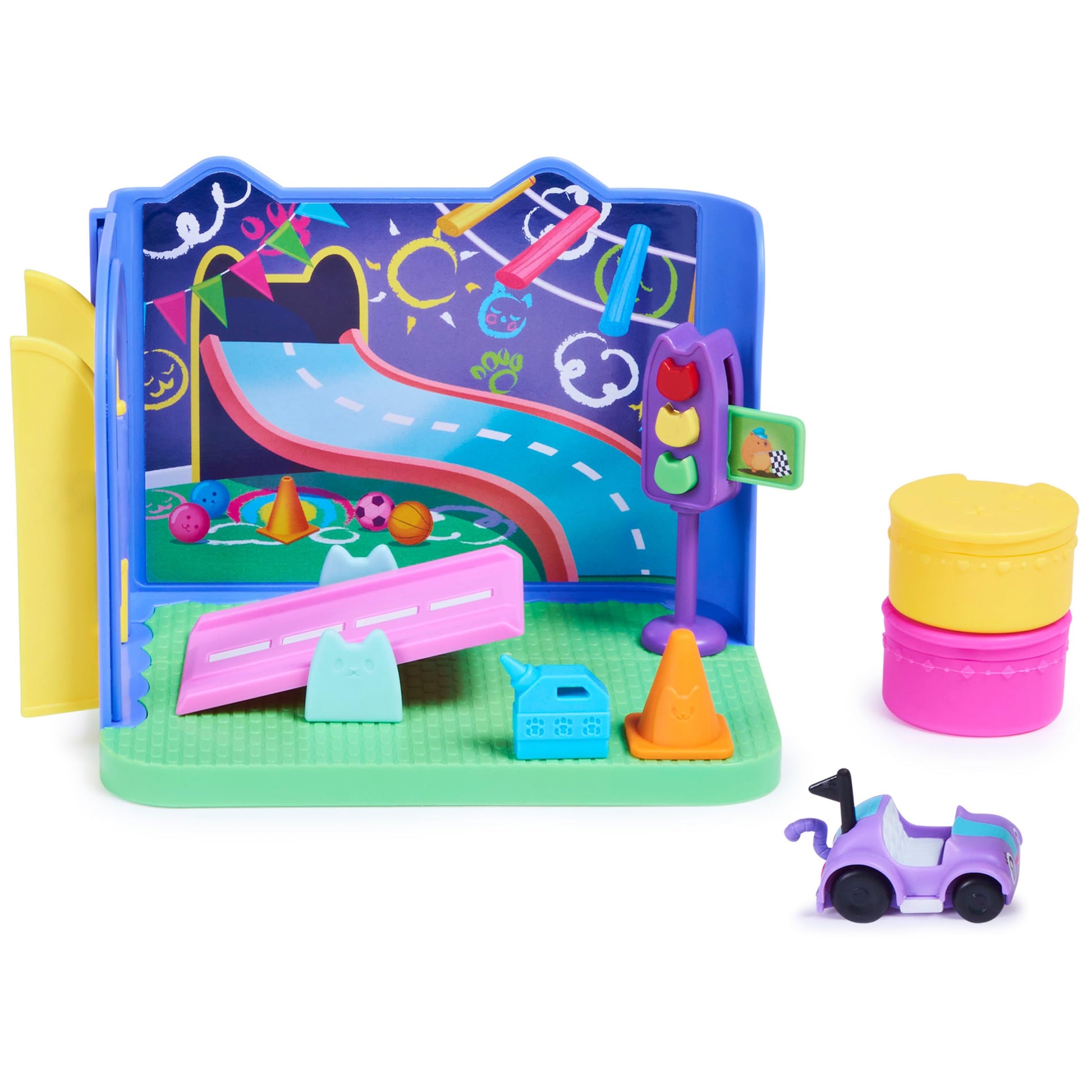 Gabby's Dollhouse Carlita Purr-ific Play Room with Carlita Toy Car