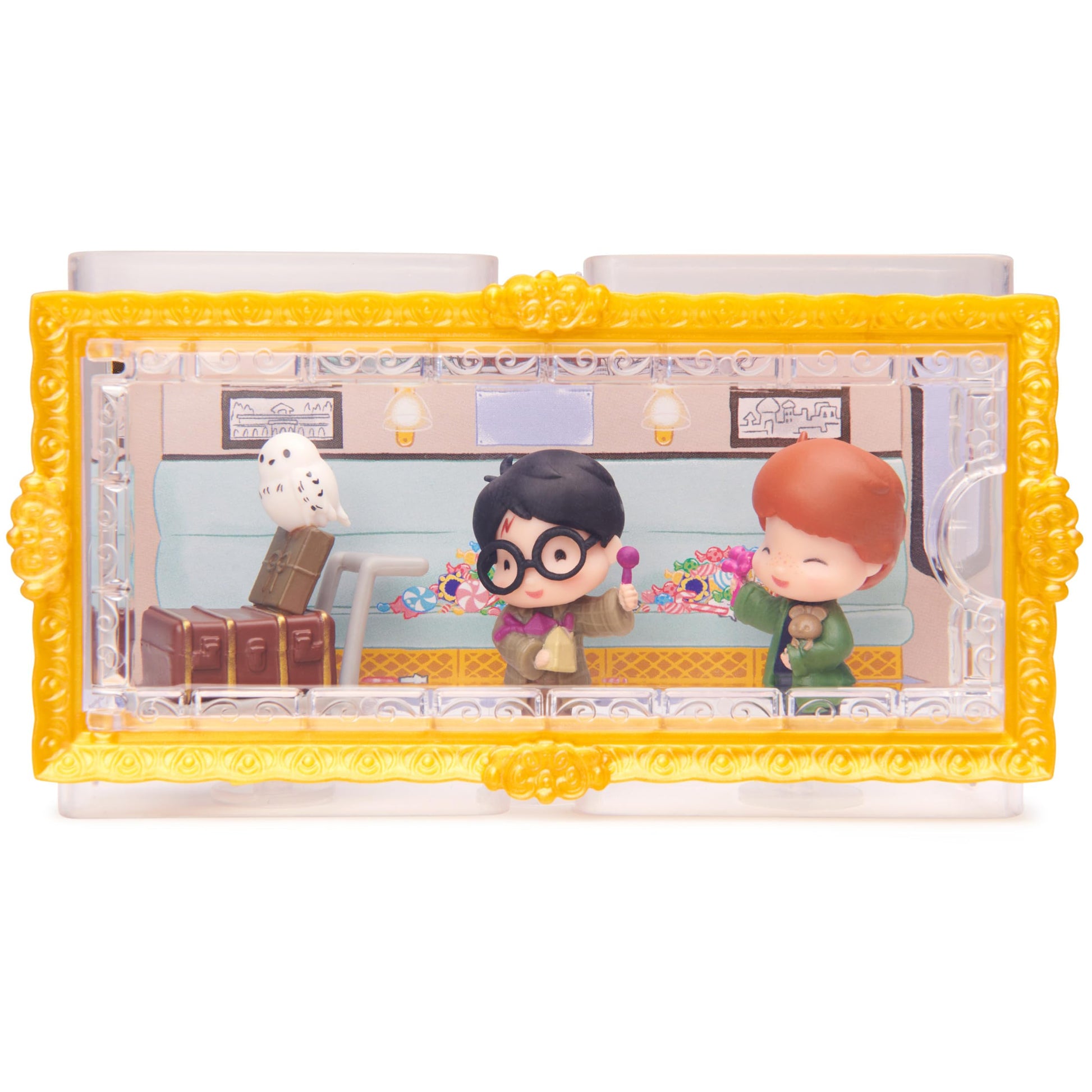 Harry Potter Micro Magical Moments Action Figures Set with Harry, Ron, Hedwig