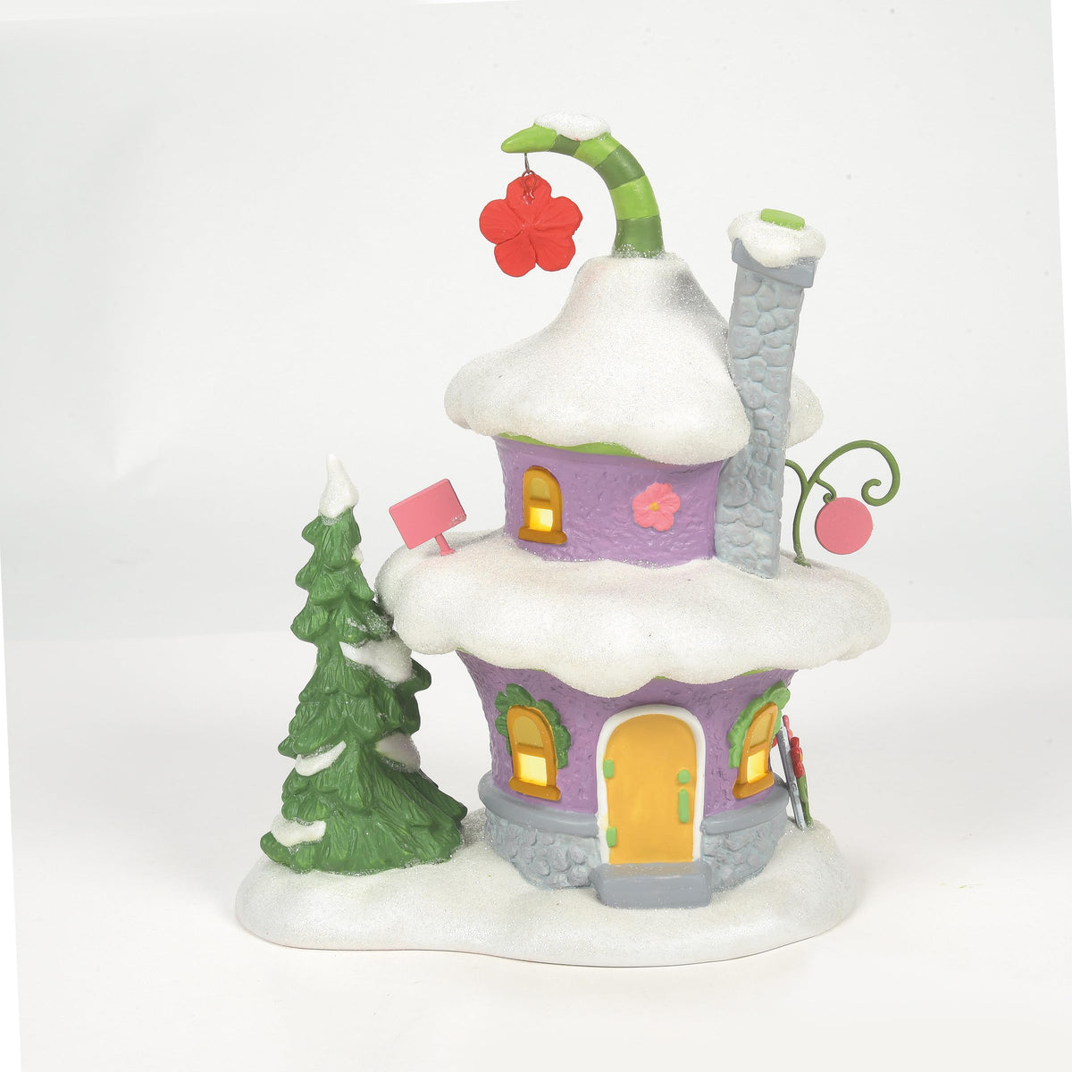 Grinch Village Auntie Who's Bouquet House Lit Building