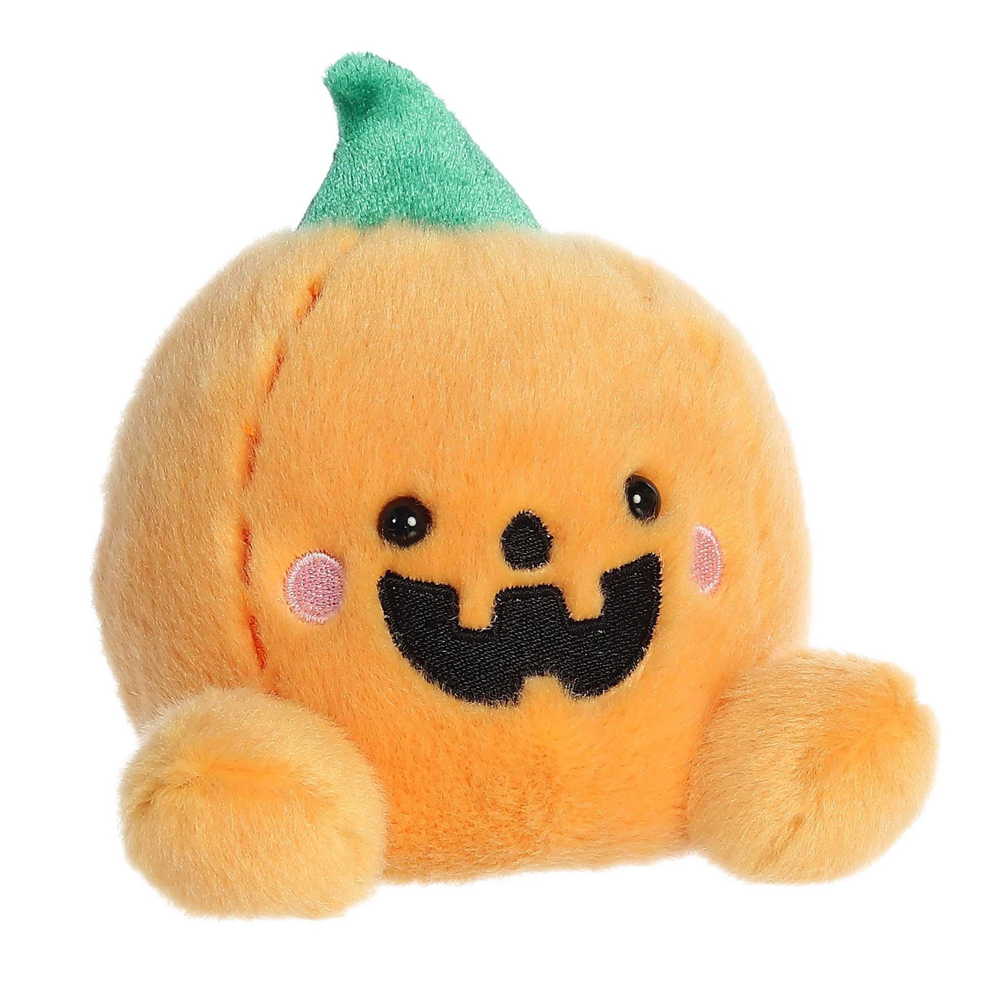 Aurora® Spooky Palm Pals™ Carver Jack O' Lantern™ Stuffed Animal - Pocket-Sized Play - Collectable Fun - Orange 5 Inches, Small, 13553