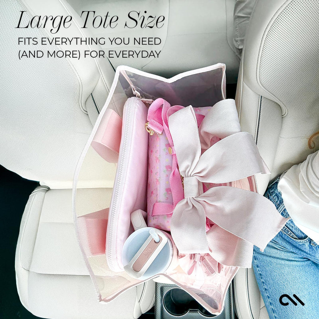 Case-Mate Pink Bow Jelly Tote