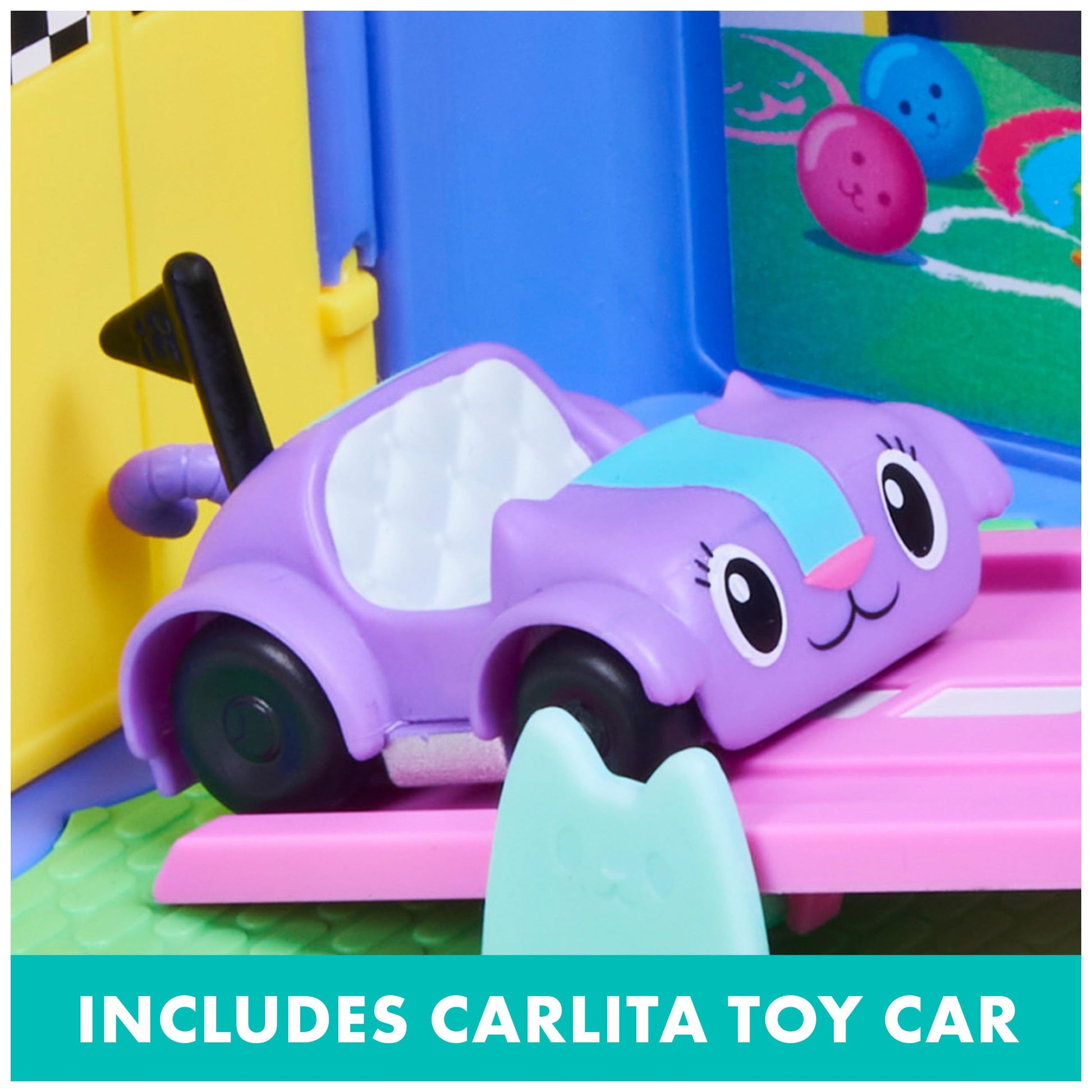 Gabby's Dollhouse Carlita Purr-ific Play Room with Carlita Toy Car