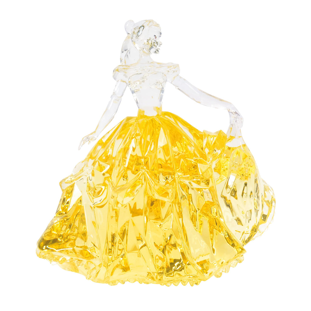 Enesco FACETS Disney Beauty and The Beast Princess Belle in Ball Gown Figurine, 3.9 Inch, Yellow